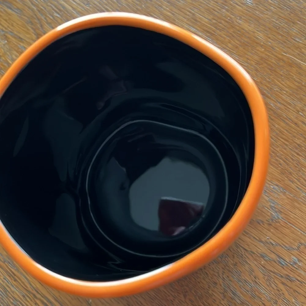 Ray Dunn Lazybones Halloween Mug Orange Black Interior Like New